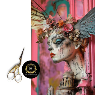 Whimsical Gothic Paris Gargoyl Decoupage  Seidenpapier