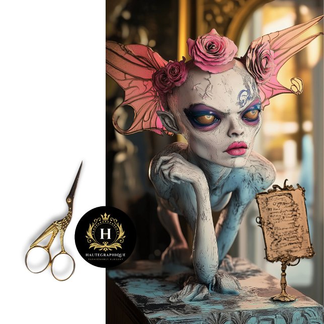 Whimsical Gothic Paris Gargoyle Decoupage Seidenpapier (Von Creator hochgeladen)