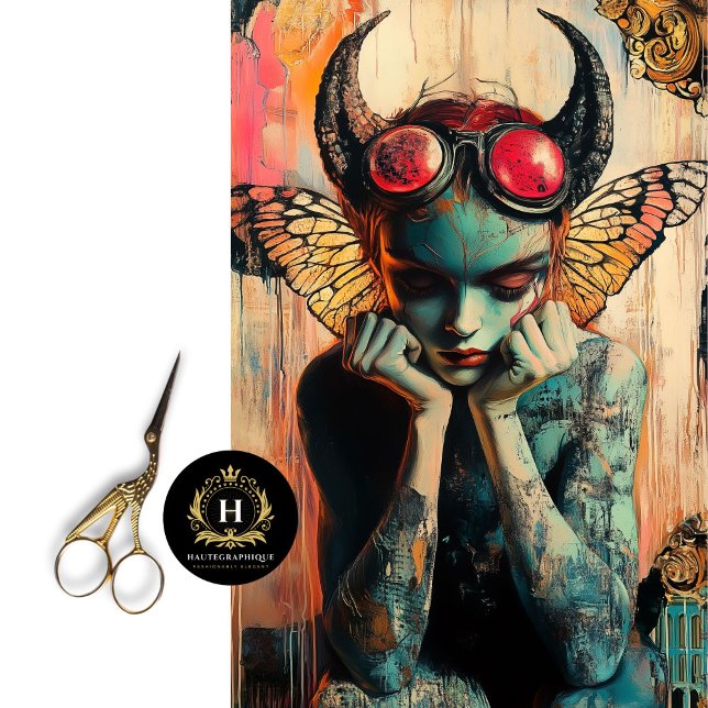 Whimsical Gothic Paris Gargoyle Decoupage Seidenpapier (Von Creator hochgeladen)