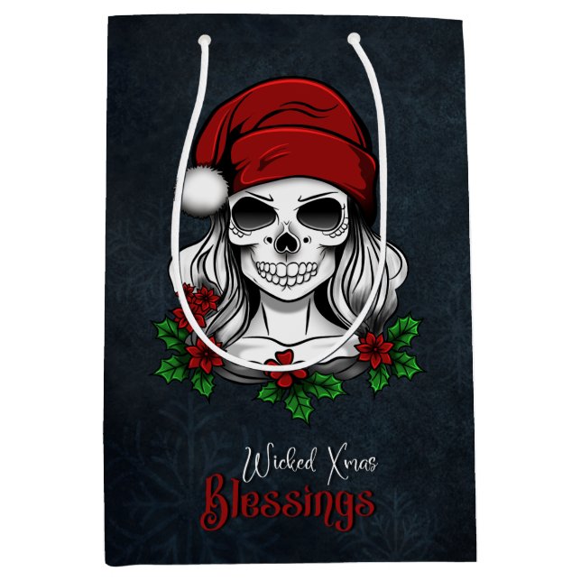 Whimsical Gothic Weihnachten Weihnachten Mittlere Geschenktüte (Vorderseite)