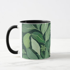 Whimsical Green Blätter Tasse