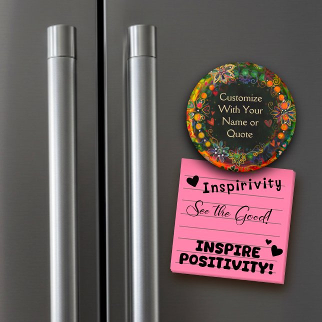 Whimsical Green Floral Fun Anpassen Sie Ihre eigen Magnet (Von Creator hochgeladen)