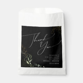 Whimsical Greenery Black and Gold | Vielen Dank Geschenktütchen