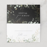 Whimsical Greenery und Gold | Schwarz/Weiß geklapp