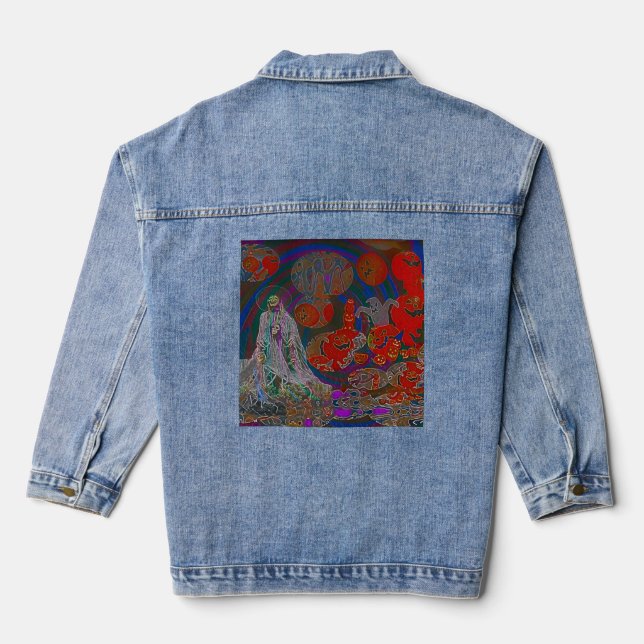 Whimsical Halloween Dreams Jeansjacke (Rückseite)