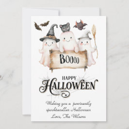 Whimsical Halloween Holiday Card mit Niedlicher He Feiertagskarte