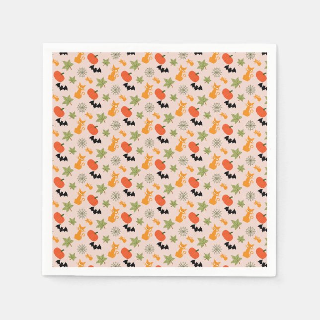 Whimsical Halloween Illustration Serviette (Vorderseite)