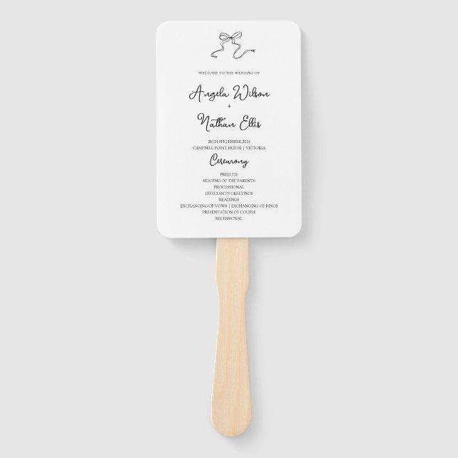 Whimsical Hand angefertigte Hochzeitslüfter Fächer (Vorderseite)