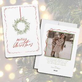 Whimsical Hand Draath Wreath Foto Weihnachten