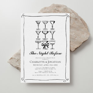 Whimsical Hand Dragon Martini Probe Abendessen Einladung