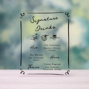 Whimsical Hand Drake Signature Boissons