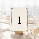 Whimsical Hand Drawing Tischnummer<br><div class="desc">Dieses bezaubernde Design zeichnet sich durch handgezeichnete Elemente und einen skurrilen, fetten Text aus.</div>
