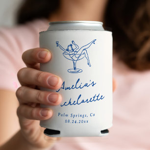 Whimsical Hand Drawn Blue Bachelorette Dosenkühler
