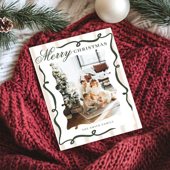 Whimsical Hand Drawn Bow Foto Weihnachten (Von Creator hochgeladen)