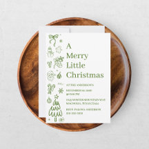 Whimsical Hand Drawn Doodle Green 