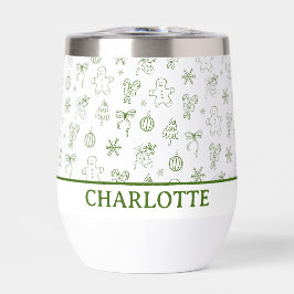 Whimsical Hand Drawn Doodle Green