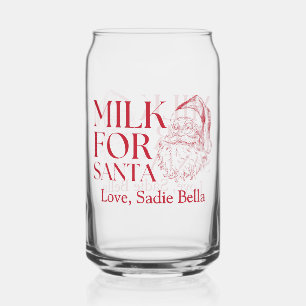 Whimsical Hand Drawn Doodle Milk für Santa Dosenglas