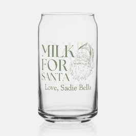 Whimsical Hand Drawn Doodle Milk für Santa Dosenglas