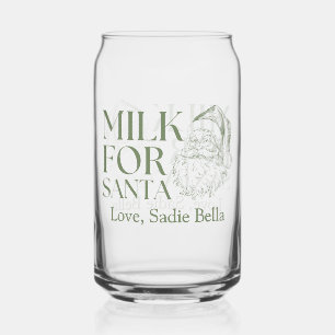 Whimsical Hand Drawn Doodle Milk für Santa Dosenglas
