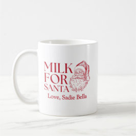 Whimsical Hand Drawn Doodle Milk für Santa Kaffeetasse