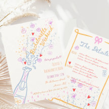 Whimsical Hand Drawn Floral Bachelorette Wochenend