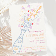 Whimsical Hand Drawn Floral Scribble Brautparty