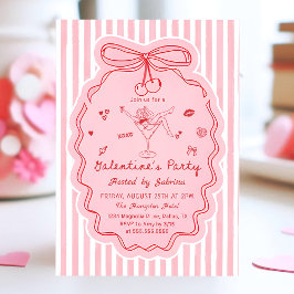 Whimsical Hand Drawn Galentine's Day Invitation Einladung