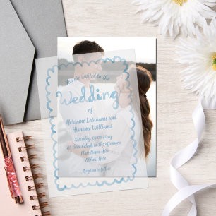 Whimsical Hand Drawn Light Blue Wedding