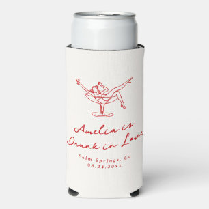 Whimsical Hand Drawn Red Bachelorette Selters Dosenkühler