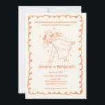 Whimsical Hand Drawn Wedding Couple | Wedding  Einladung<br><div class="desc">celebrate your love with this whimsical hand drawn wedding couple design, perfect for wedding invitations, party favors, or keepsakes. The charming, playful illustration captures the joy of your special day and adds a personalized, artistic touch to your wedding stationery. Ideal for wedding parties, engagement celebrations, or rehearsal dinners, this hand...</div>