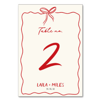 Whimsical Hand drawn wedding Event  Tischnummer