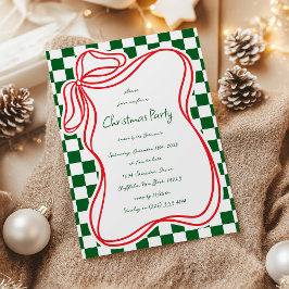 Whimsical Hand gezeichnet Bow Frame Weihnachten Einladung