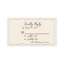 Whimsical Hand Gezeichnet Hochzeitserie-RSVP-Absch