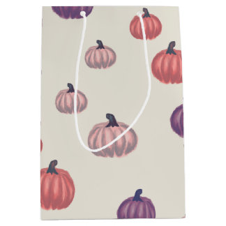 Whimsical Hand Gezeichnet Kürbismuster Geschenktas Mittlere Geschenktüte