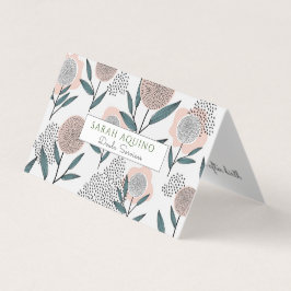 Whimsical Hand gezeichnet Mute Blume Doula Midfrau Visitenkarten