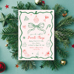 Whimsical Hand gezeichnete Lieblings-Dinge Geschen Einladung<br><div class="desc">Mit dieser eigenhändigen Party Einladung laden wir Sie zu einem französischen Weihnachtsfest- und Geschenkaustausch ein. Mit einem spielerischen Mix aus Rosa, Rot und Grün erweckt es den Charme einer Vintagen Ästhetik mit trendigen Doodles von Santa, Cocktails, Keksen und Bögen. Ideal für diejenigen, die einen unterhaltsamen, kreativen und einzigartigen Urlaub suchen,...</div>
