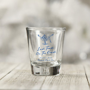 Whimsical Hand gezogen Blue Letzten Toast an der K Schnapsglas
