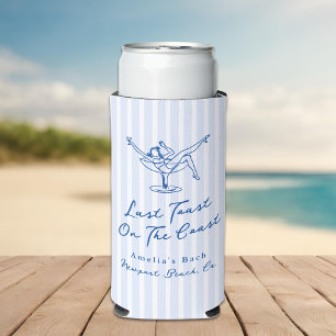 Whimsical Hand gezogen Blue Letzten Toast an der K Selters Dosenkühler