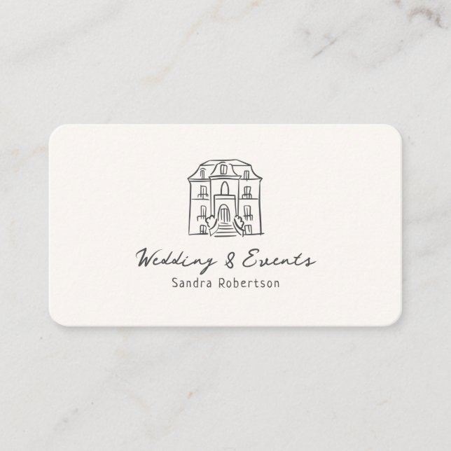 Whimsical, handgezeichnet, illustriert visitenkarte (Vorderseite)