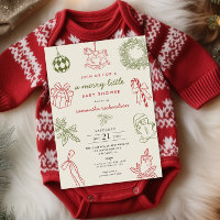 Whimsical handgezeichnete fröhliche Babyparty