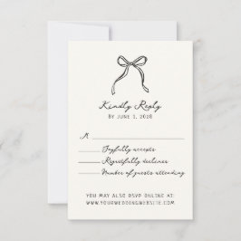 Whimsical, handgezeichnete Hochzeit Rsvp Karte