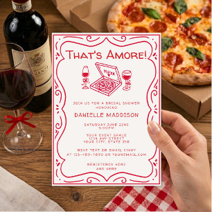 Whimsical Handgezeichnete That's Amore Bridal Show Einladung