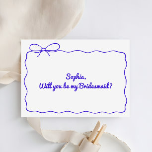 Whimsical Handgezeichnete Wirst du meine Brautjung Einladung