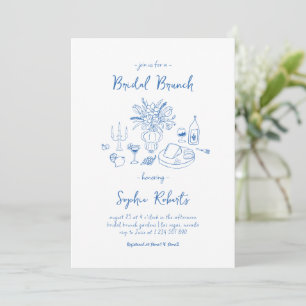 Whimsical Handschrift Bridal Brunch Einladung