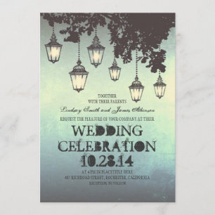 Whimsical Hängelampen Licht Hochzeitseinladungen Einladung