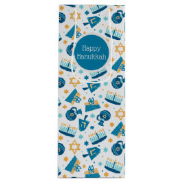 Whimsical Hanukkah Pattern Geschenktüte Für Weinflaschen