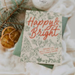 Whimsical Happy and Bright Christmas Card Feiertagskarte<br><div class="desc">Happy and Bright - Weihnachtskarten Bringen Sie mit dieser skurrilen Weihnachtskarte eine Touch Charme und Wärme in die Urlaubssaison! Diese Karte ist mit hübschen, von Hand gezeichnet Elementen, spielerischen Abbildungen und einem handgeschriebenen Schriftart ausgestattet und eignet sich hervorragend, um Freude zu wecken. Jedes Design ist mit einem gemütlichen Urlaubssinn gefüllt,...</div>