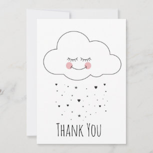 Whimsical Happy Cloud Dankeskarte