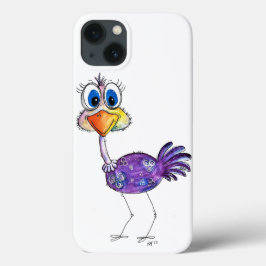 Whimsical Happy Lila Ostrich Case Mate