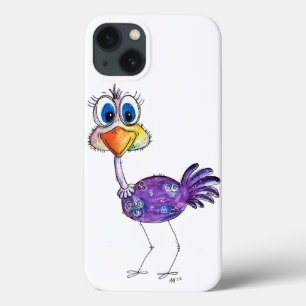Whimsical Happy Purple Ostrich Case-Mate iPhone Hülle
